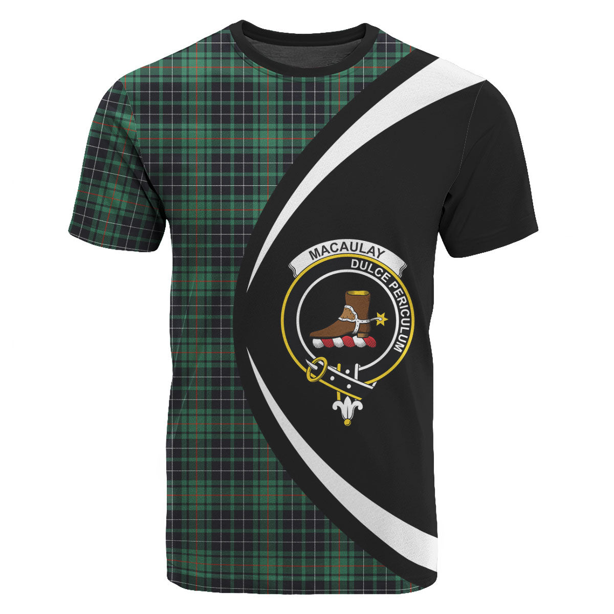 MacAulay Hunting Ancient Tartan Crest T-shirt - Circle Style