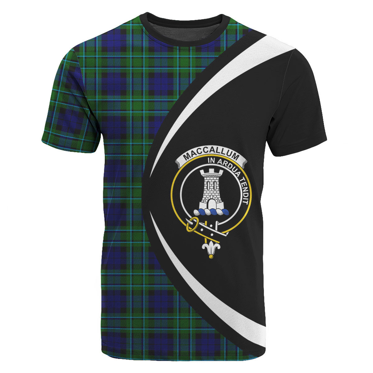 MacCallum Modern Tartan Crest T-shirt - Circle Style