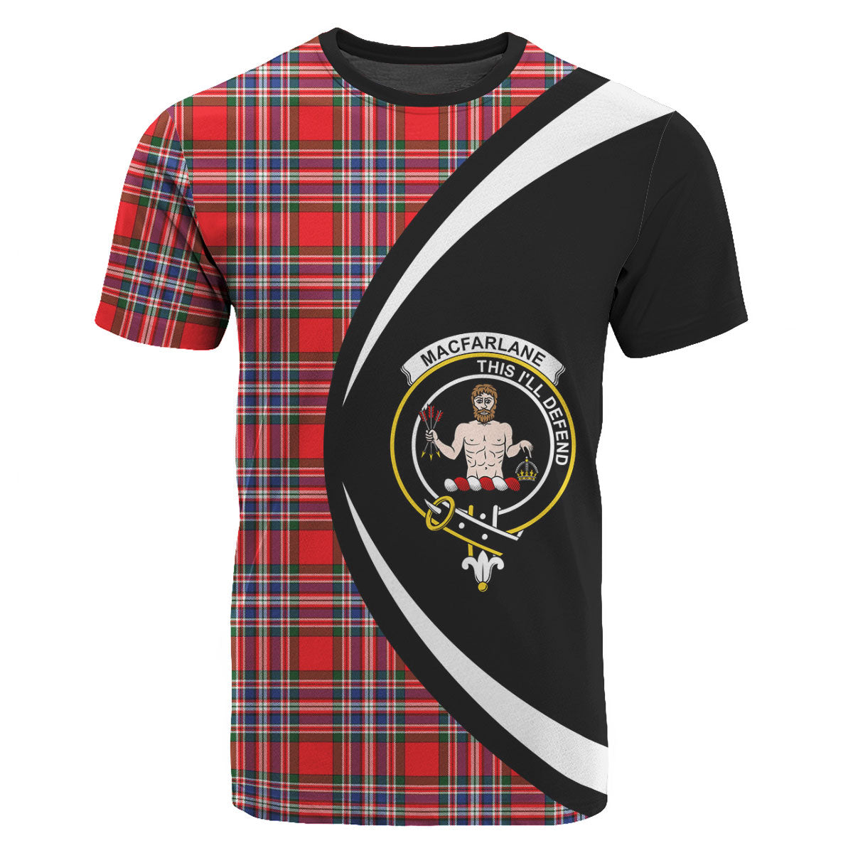 MacFarlane Modern Tartan Crest T-shirt - Circle Style