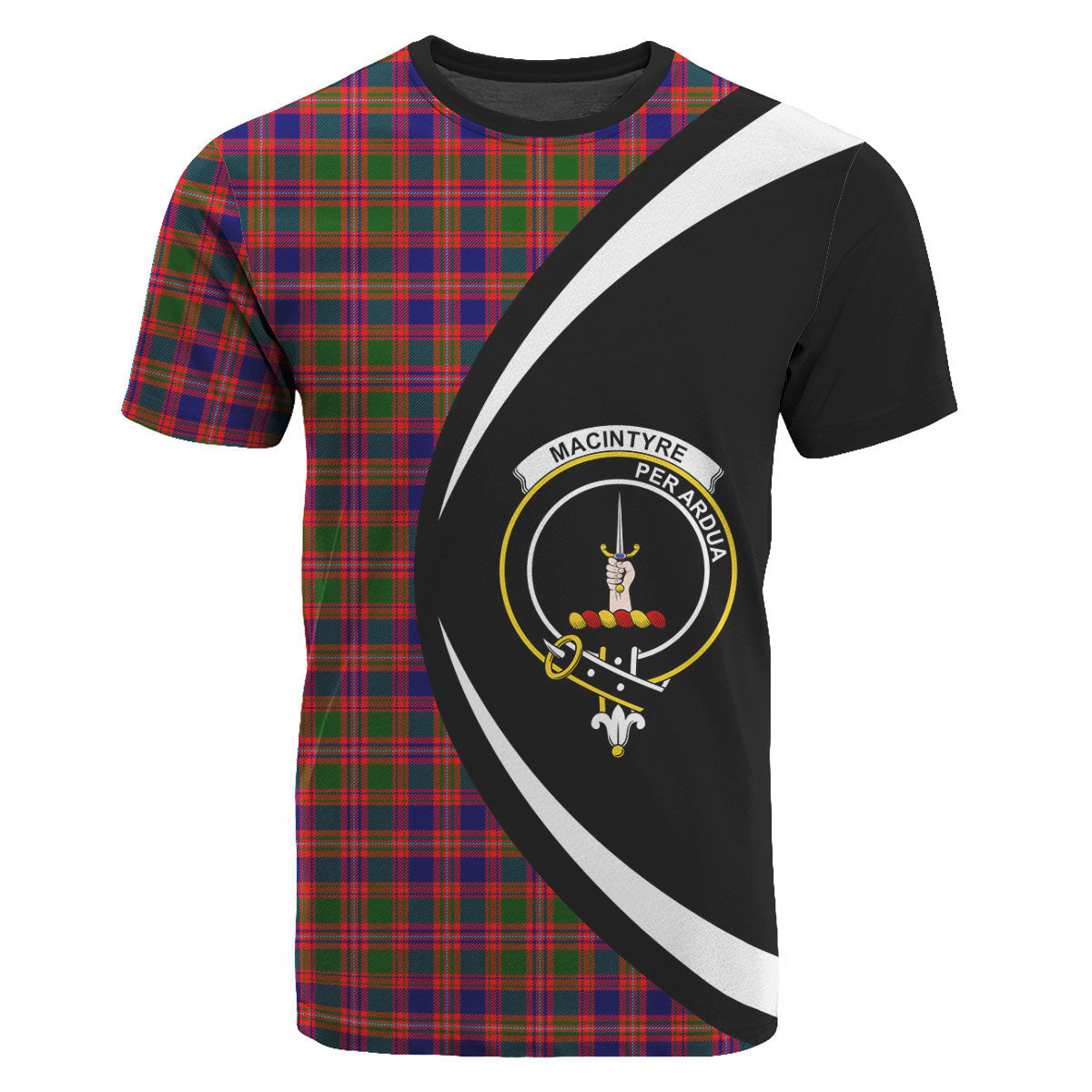 MacIntyre Modern Tartan Crest T-shirt - Circle Style