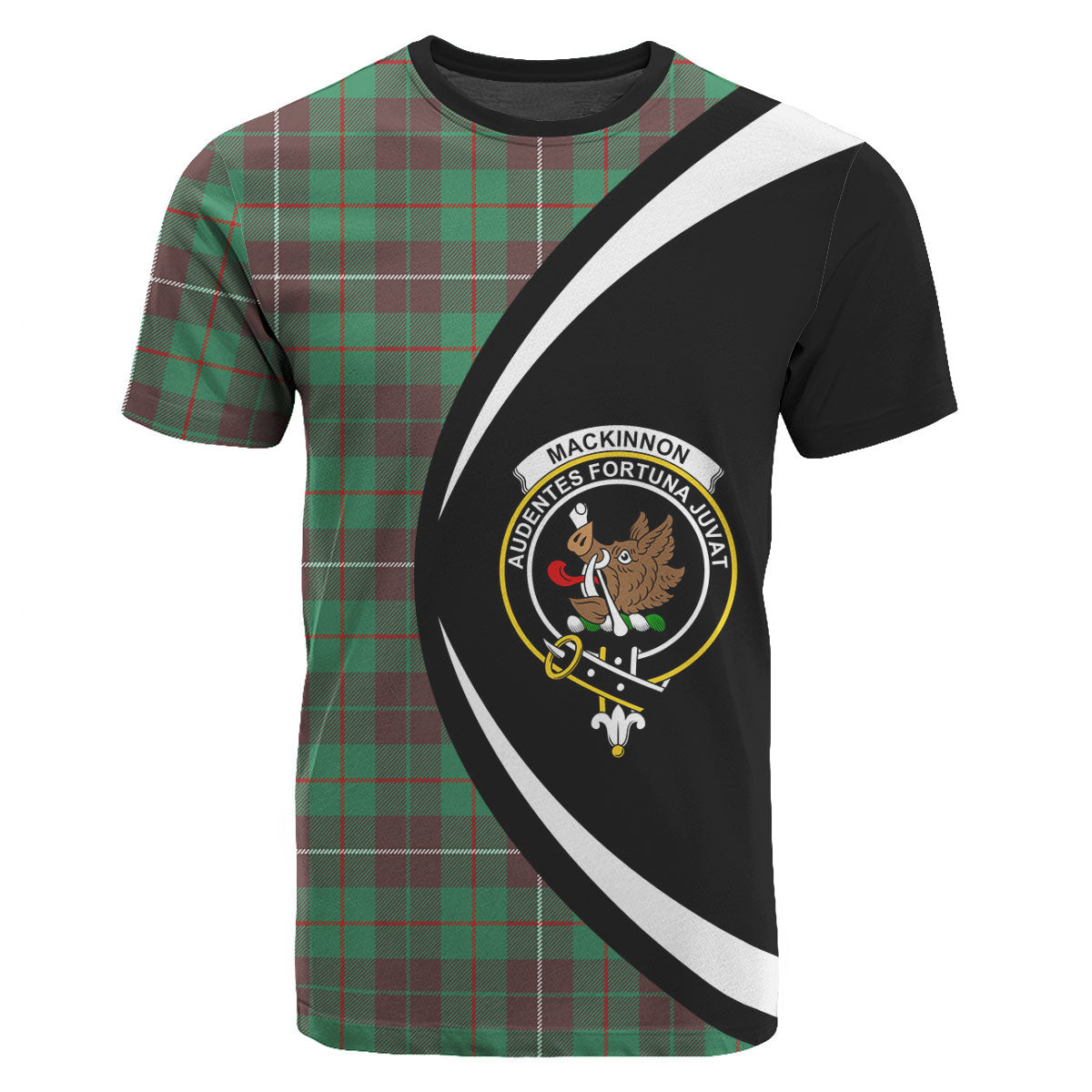 MacKinnon Hunting Ancient Tartan Crest T-shirt - Circle Style