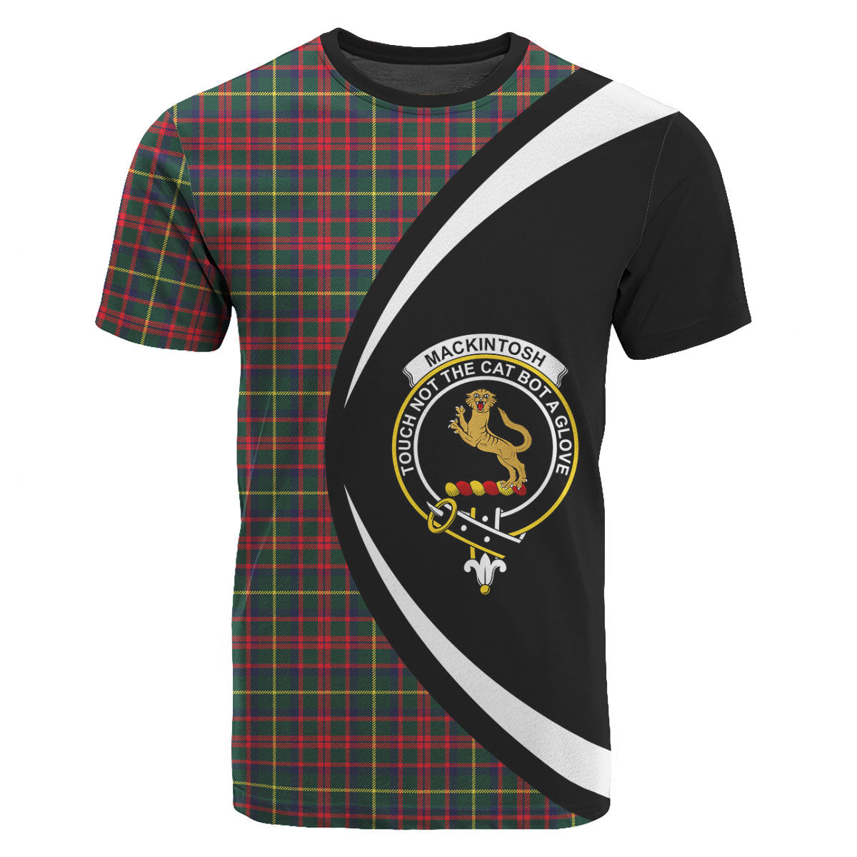 MacKintosh Hunting Modern Tartan Crest T-shirt - Circle Style