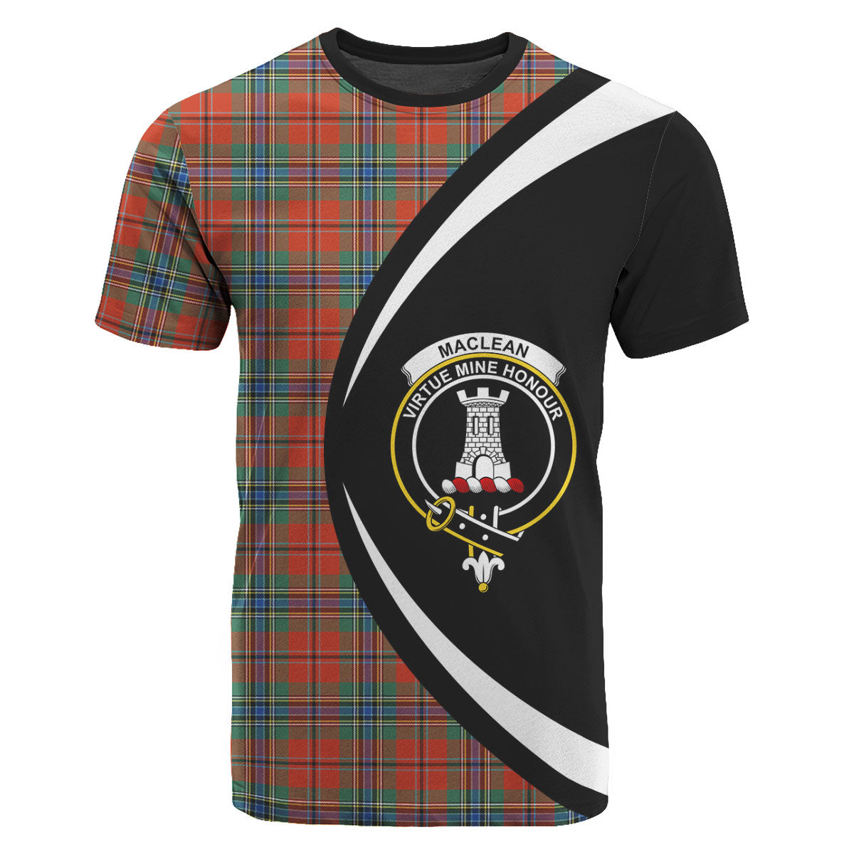 MacLean of Duart Ancient Tartan Crest T-shirt - Circle Style