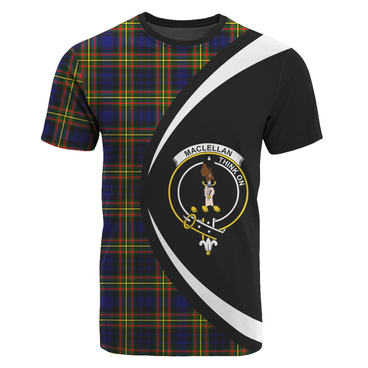 MacLellan Modern Tartan Crest T-shirt - Circle Style