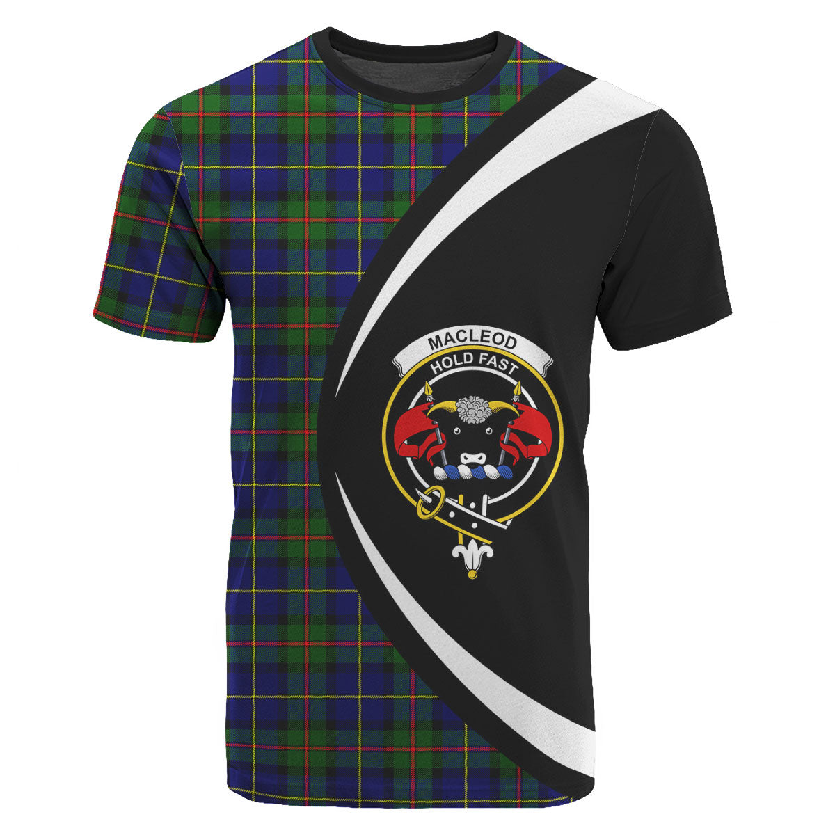 MacLeod of Harris Modern Tartan Crest T-shirt - Circle Style