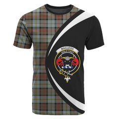 MacLeod of Harris Weathered Tartan Crest T-shirt - Circle Style