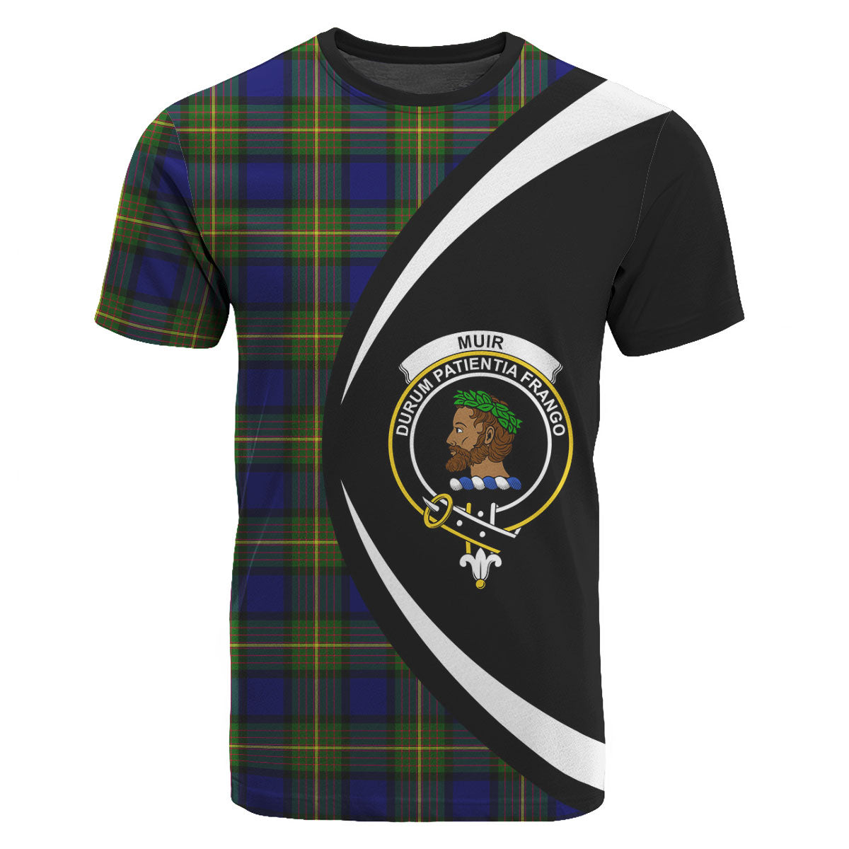 Muir Tartan Crest T-shirt - Circle Style