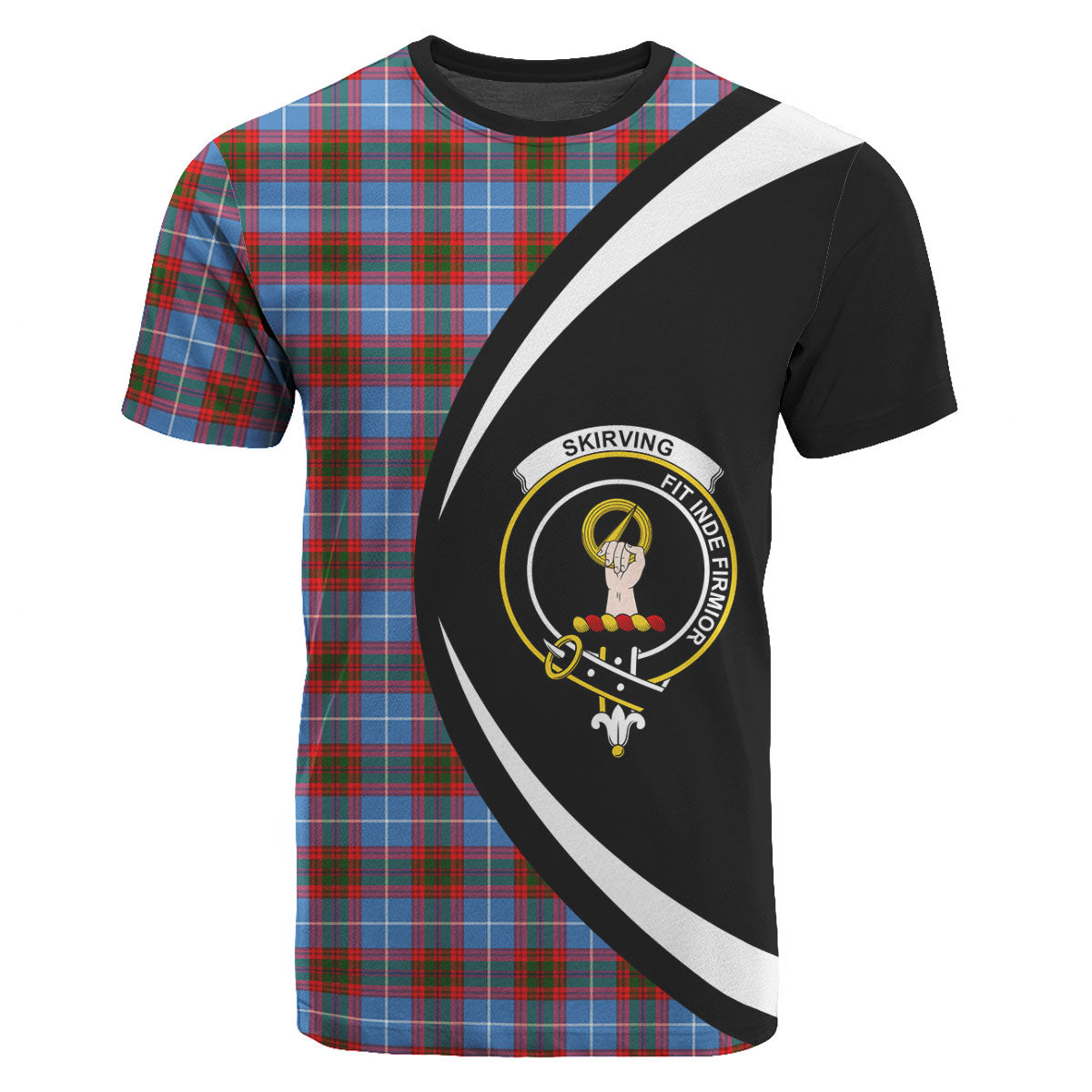 Skirving Tartan Crest T-shirt - Circle Style