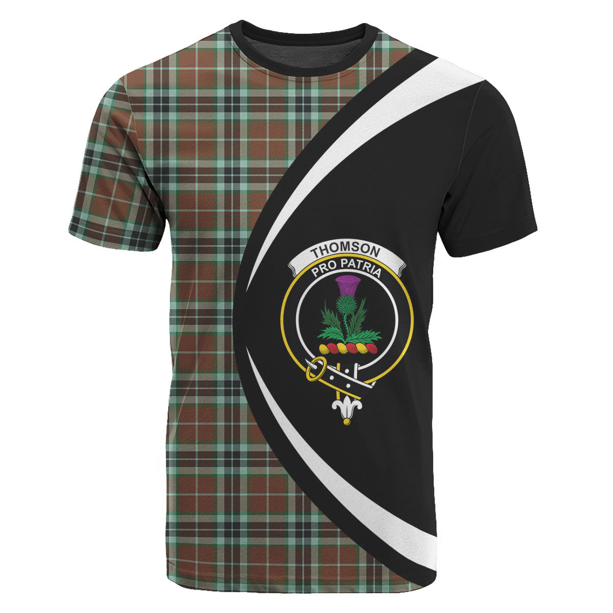 Thomson Hunting Modern Tartan Crest T-shirt - Circle Style