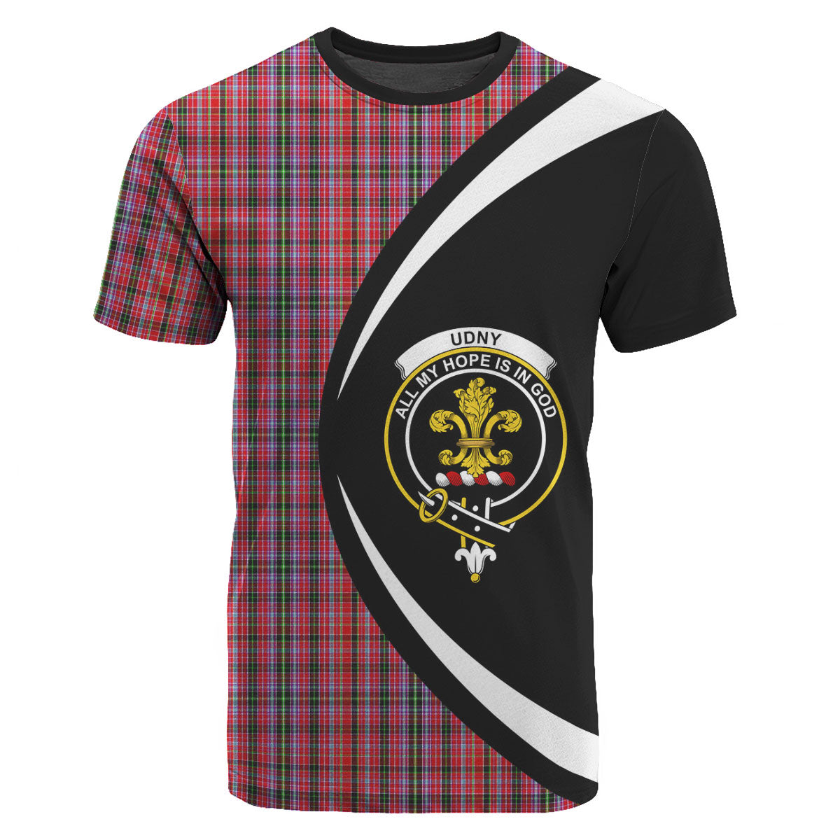 Udny Tartan Crest T-shirt - Circle Style