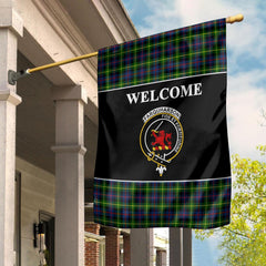 Farquharson Tartan Crest Black Garden Flag