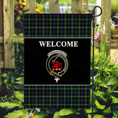 Farquharson Tartan Crest Black Garden Flag