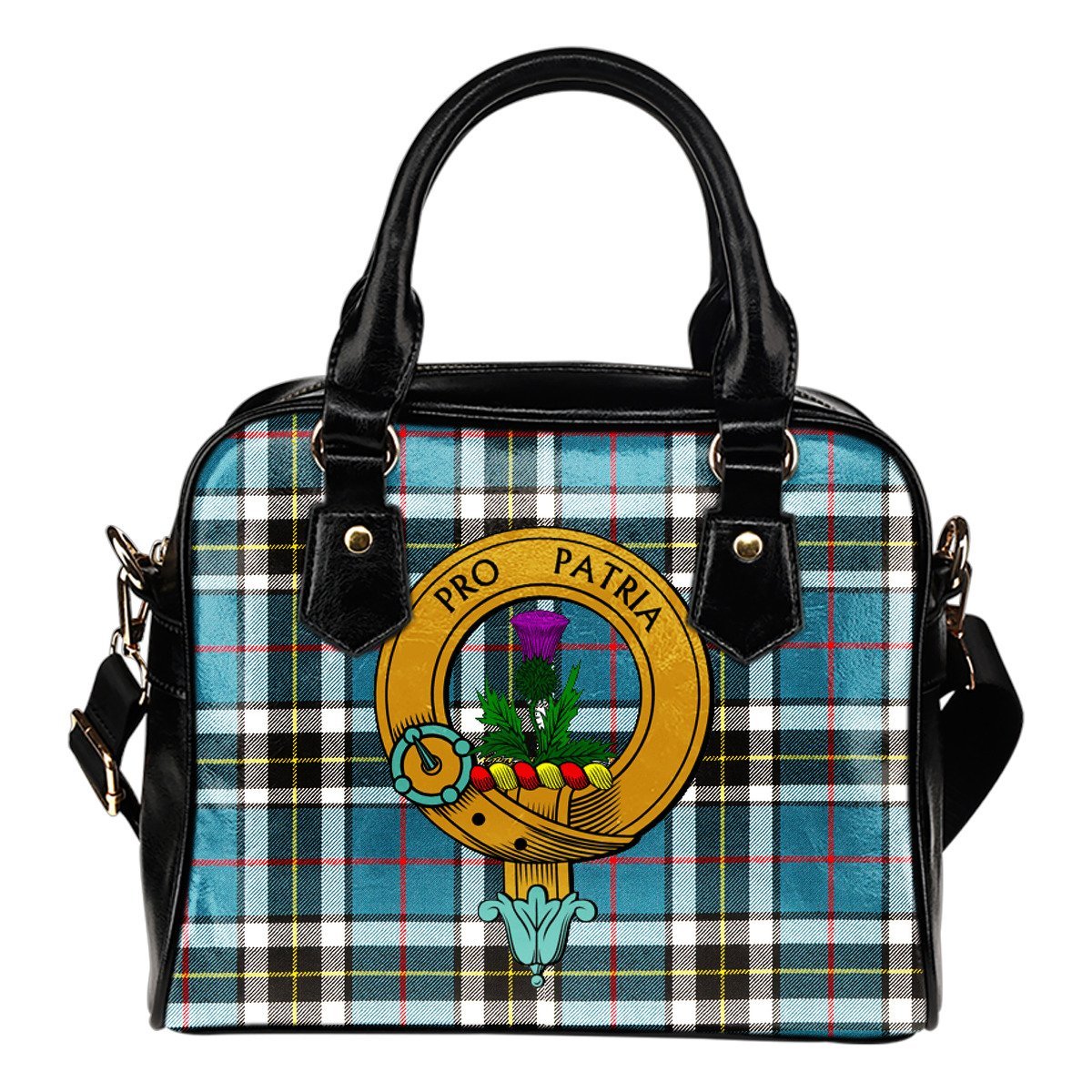 Thomson Tartan Crest Shoulder Handbags