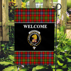 Forrester Tartan Crest Black Garden Flag