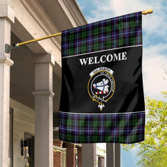 Galbraith Tartan Crest Black Garden Flag