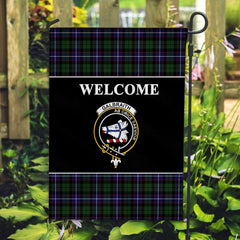 Galbraith Tartan Crest Black Garden Flag