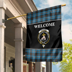 Garden Tartan Crest Black Garden Flag