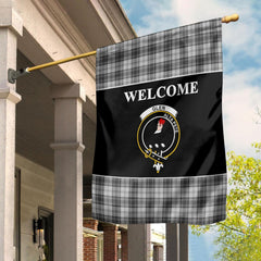 Glen Tartan Crest Black Garden Flag