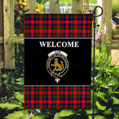 Gow (or McGouan) Tartan Crest Black Garden Flag