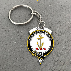 Gray Crest Keychain