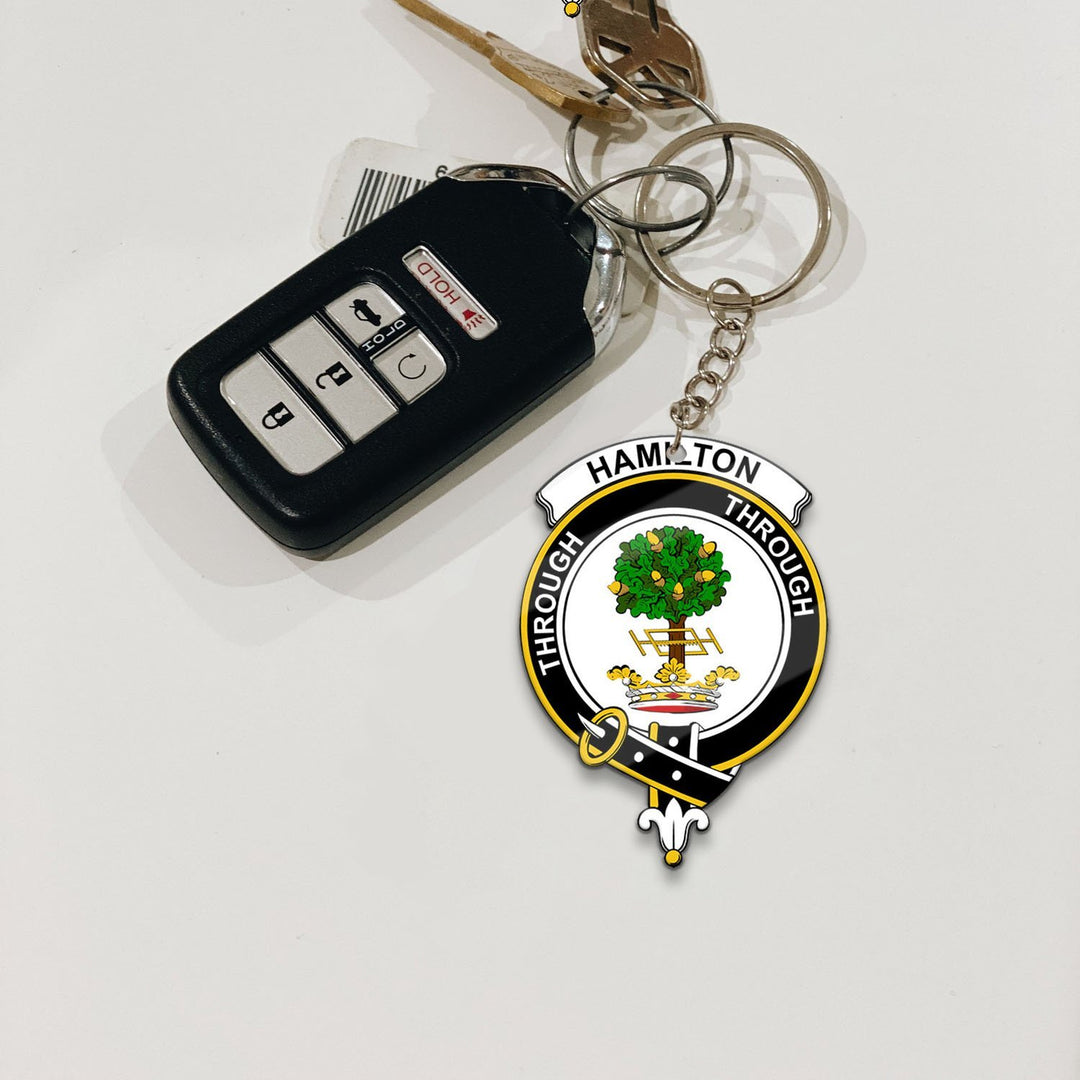 Hamilton Crest Keychain