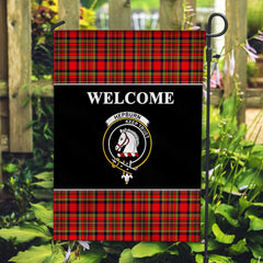 Hepburn Tartan Crest Black Garden Flag