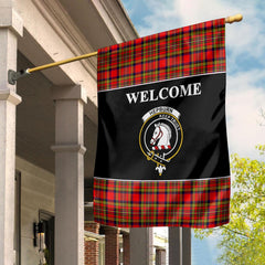 Hepburn Tartan Crest Black Garden Flag