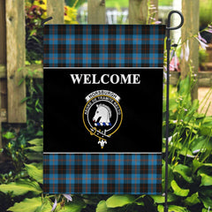 Horsburgh Tartan Crest Black Garden Flag