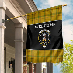 Houston Tartan Crest Black Garden Flag