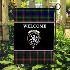 Inglis Tartan Crest Black Garden Flag