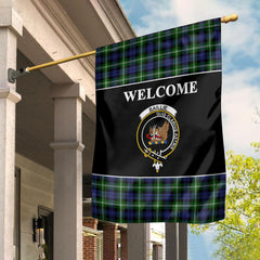 Baillie Tartan Crest Black Garden Flag