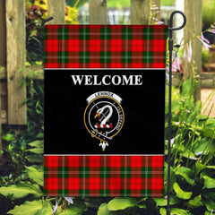 Lennox Tartan Crest Black Garden Flag