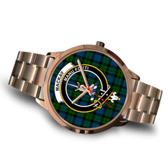 MacKay Modern Tartan Crest Rose Gold Watch