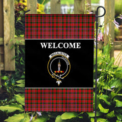 MacAlister Tartan Crest Black Garden Flag