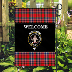 MacFarlane Tartan Crest Black Garden Flag