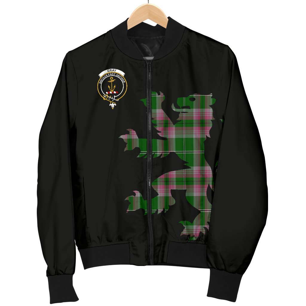 Gray Tartan Bomber Jacket Lion & Thistle