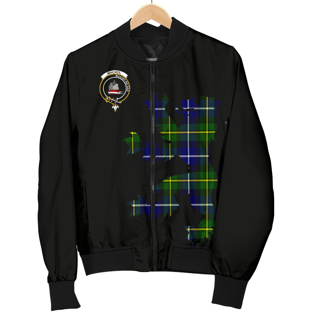 MacNeil of Barra Tartan Bomber Jacket Lion & Thistle