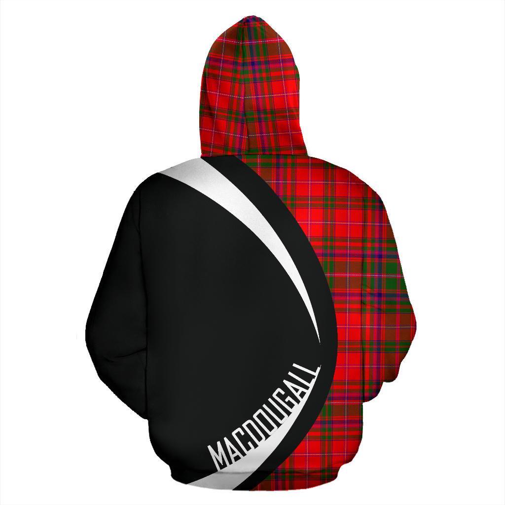 MacDougall Modern Tartan Crest Hoodie - Circle Style