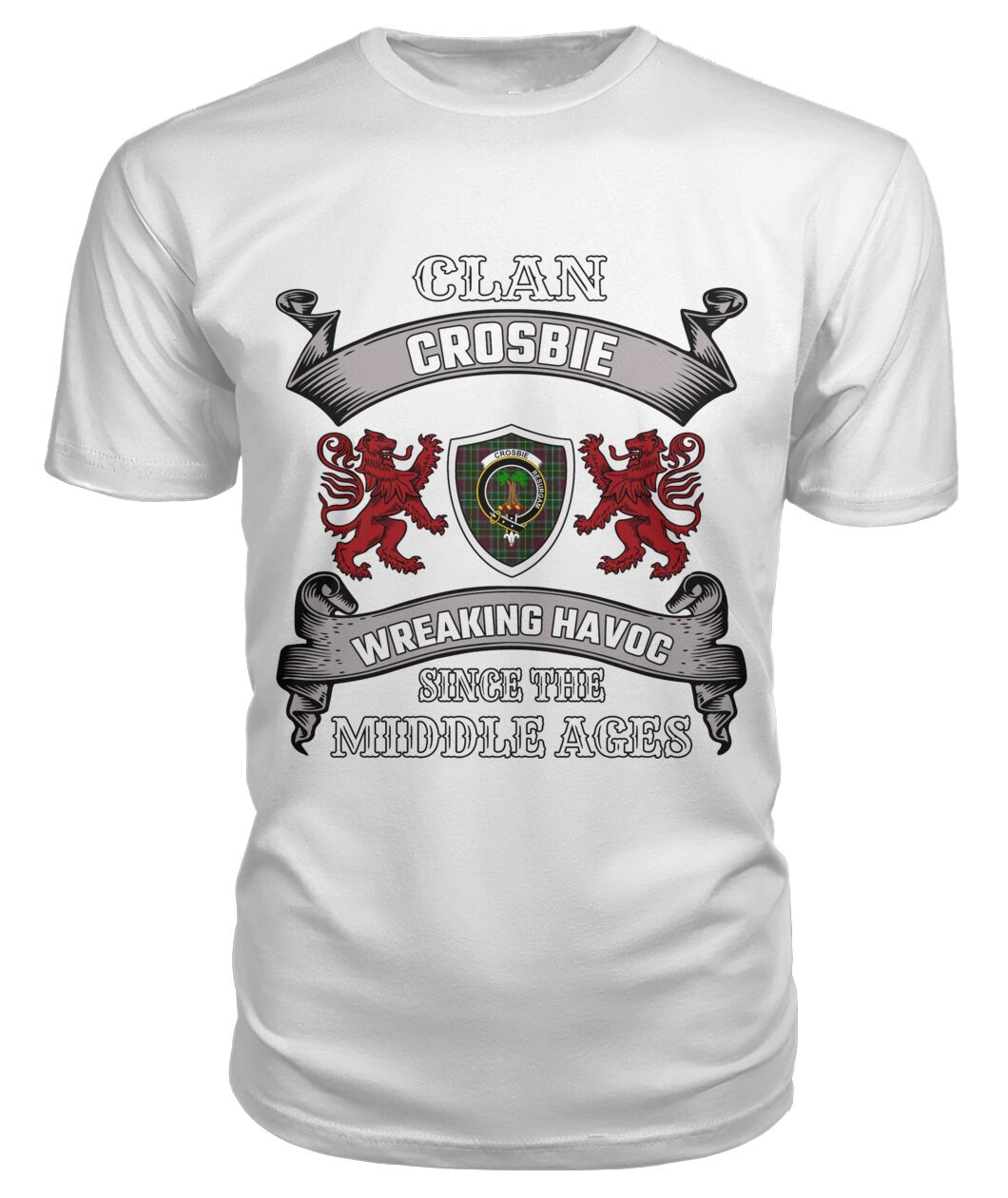 Crosbie Family Tartan - 2D T-shirt