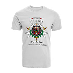 Byres Tartan Crest T-shirt - I'm not yelling style