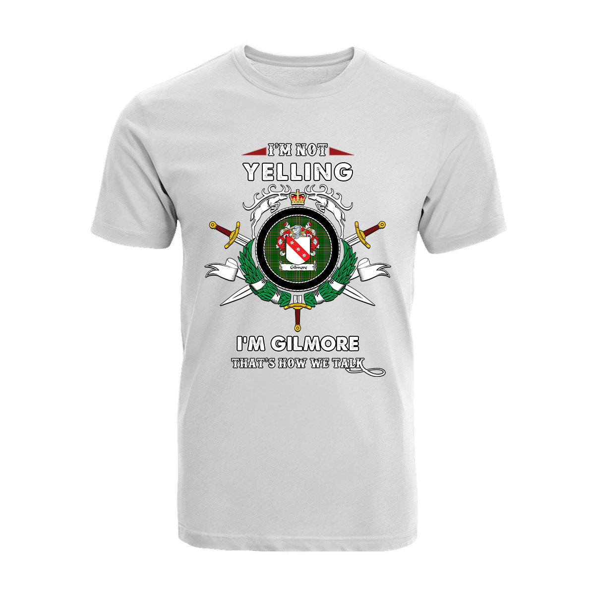 Gilmore Tartan Crest T-shirt - I'm not yelling style