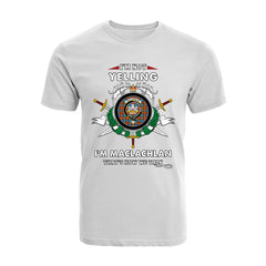 MacLachlan Tartan Crest T-shirt - I'm not yelling style