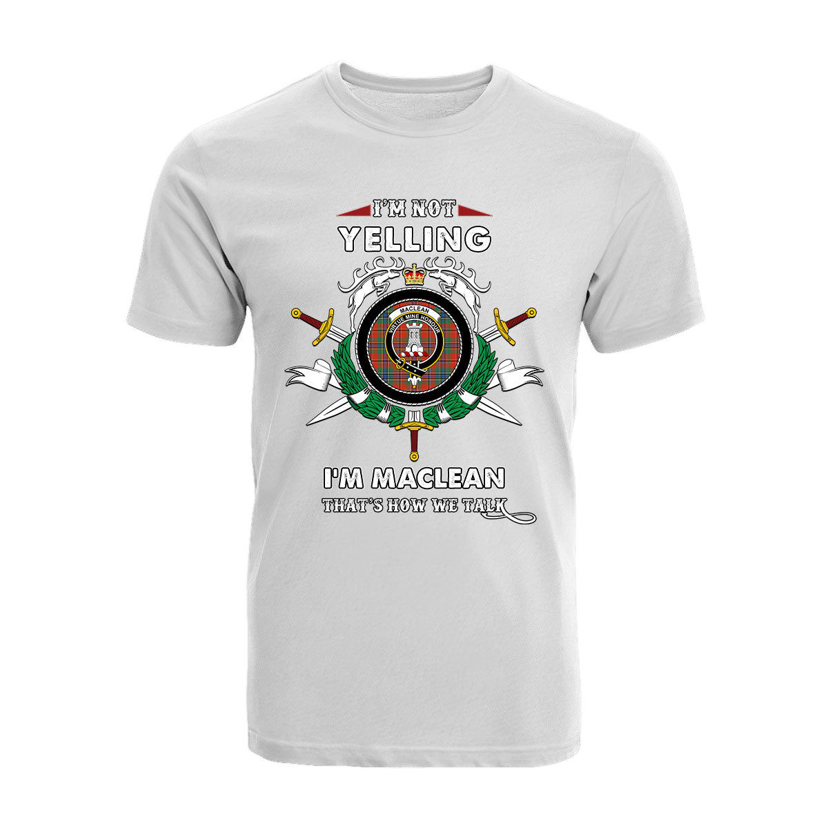 MacLean Tartan Crest T-shirt - I'm not yelling style