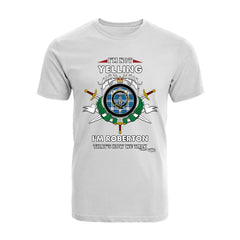 Roberton Tartan Crest T-shirt - I'm not yelling style