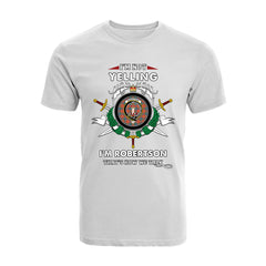 Robertson Tartan Crest T-shirt - I'm not yelling style