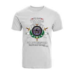 Rutherford Tartan Crest T-shirt - I'm not yelling style