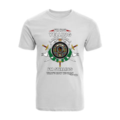 Stirling (of Keir) Tartan Crest T-shirt - I'm not yelling style