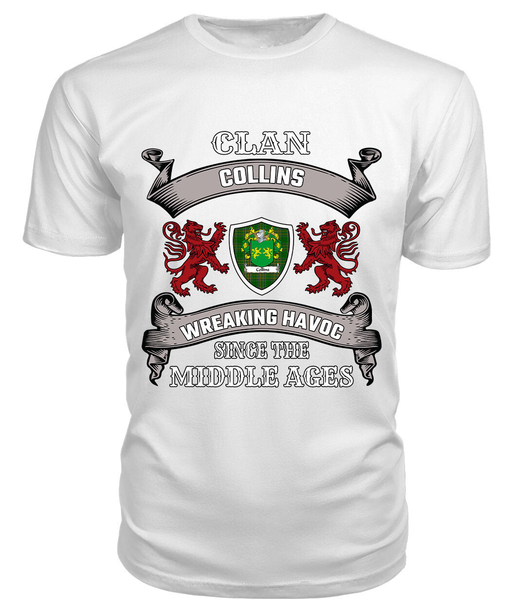 Collins Family Tartan - 2D T-shirt