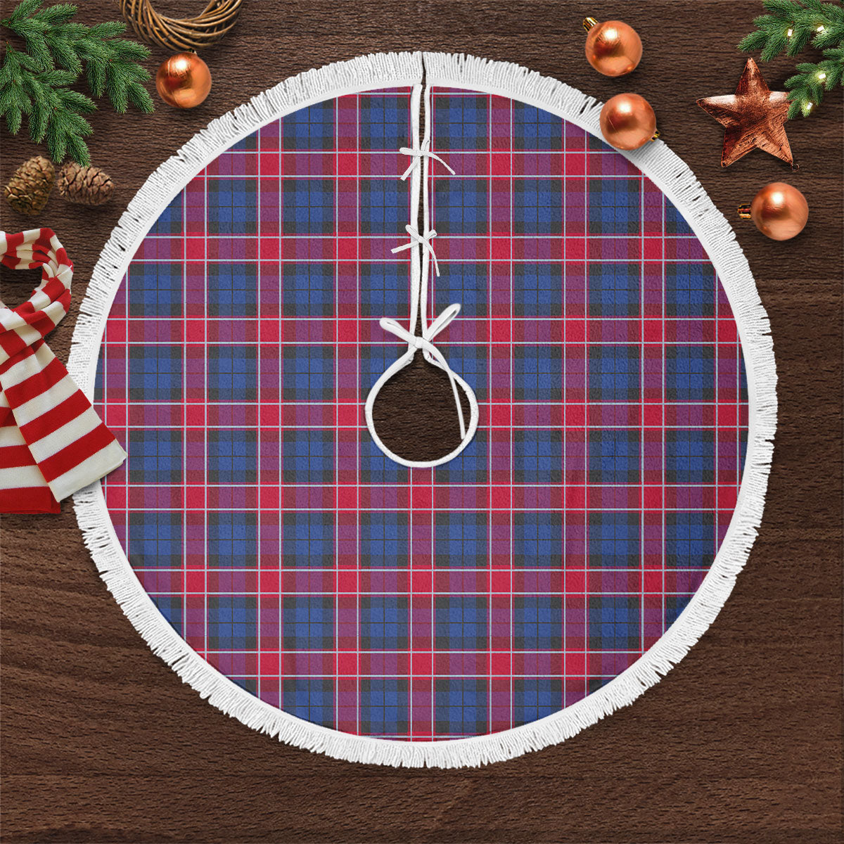 Graham of Menteith Red Tartan Christmas Tree Skirt