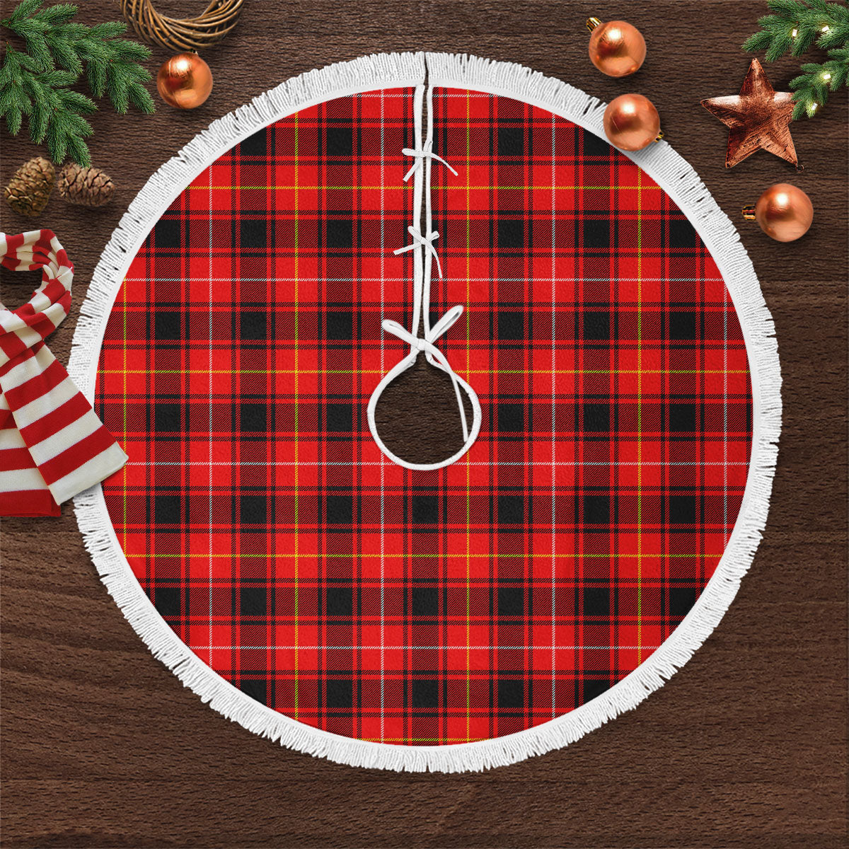 MacIver Modern Tartan Christmas Tree Skirt